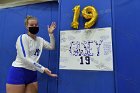 VB Inter squad match  Volleyball seniors Casey Dinga (#19) and Maggie Shafer (#6) are honored by the team during Senior Day festivities prior to their inter-squad match. : VB Intersquad, inter squad, inter-squad
